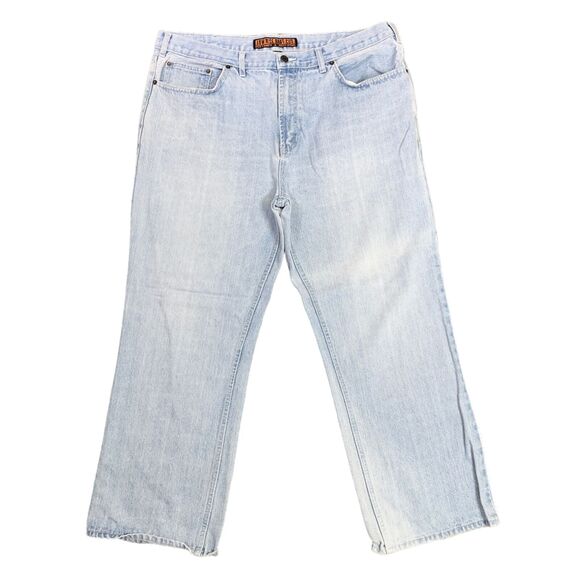 Steve and Barrys Mens Denim Blue Jeans Low Rise Boot Cut Waist 40 Length 30 - Picture 1 of 7